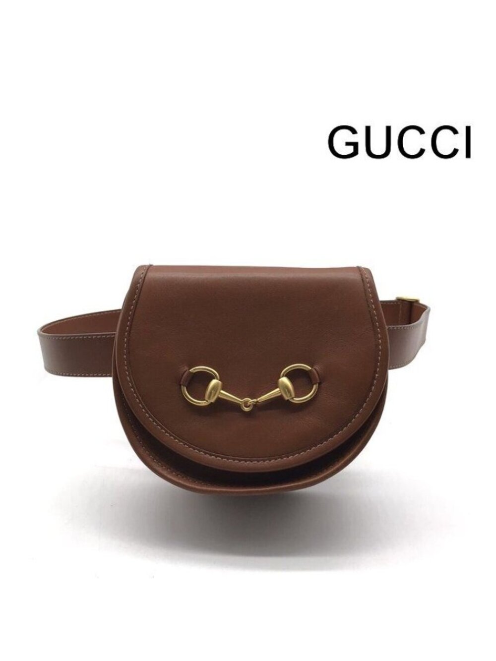 Gucci Horsebit Vintage Leather Waist Bag Brown